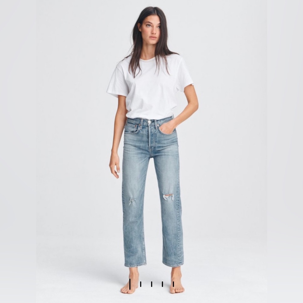 Rag & Bone Maya High Rise Ankle Straight Orian Size 29